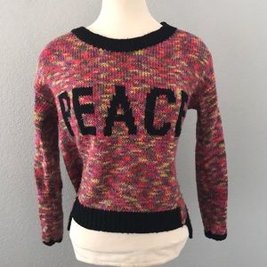 Colorful peace sweater